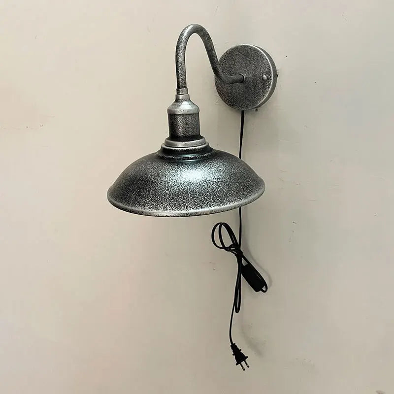 lampe murale industrielle vintage bronze noir argenté prise fixée mur adaptable cuisine salle manger