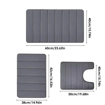 tapis absorbant salle bain polyester gris beige noir adhésif moderne simple chambre lavable machine