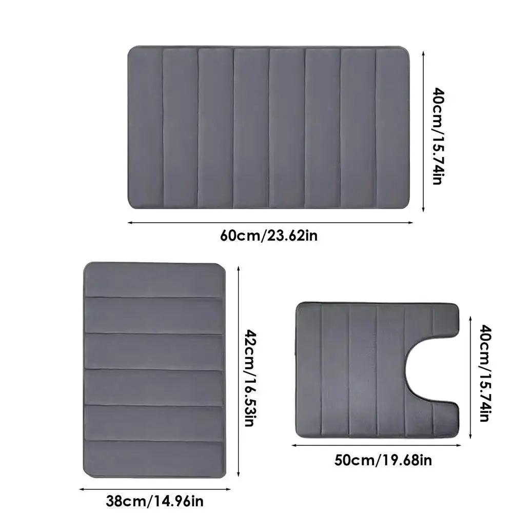 tapis absorbant salle bain polyester gris beige noir adhésif moderne simple chambre lavable machine