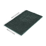 tapis bain polyester antidérapant gris vert bleu moderne bouclé 40x60cm cuisine salle bain prière