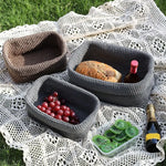 panier réutilisable moderne gris noir marron rangement chambre salon