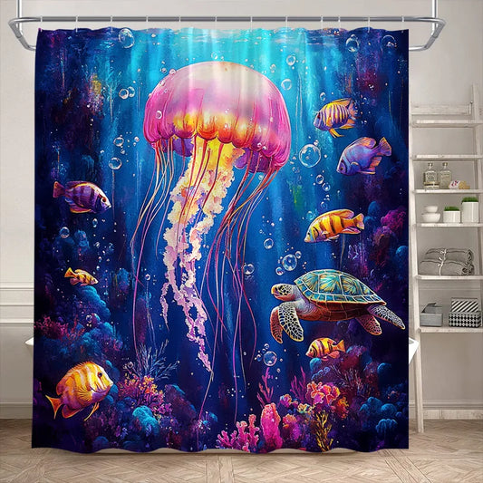 Rideau de douche océanique polyester