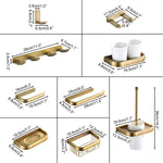 accessoires salle bain doré moderne porte savon porte gobelets porte serviette porte papier toilette