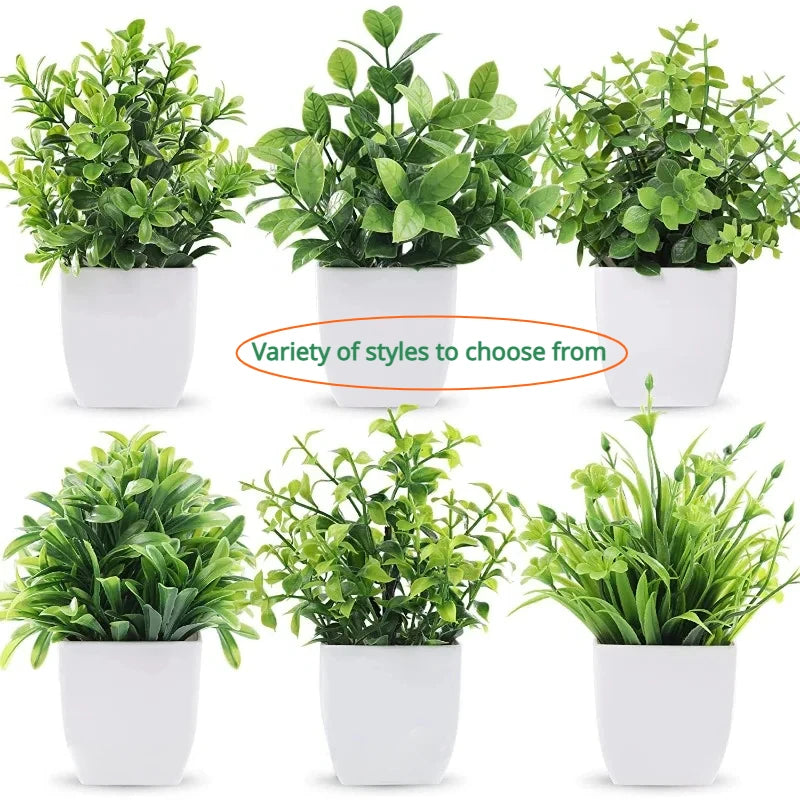 plantes artificielles vertes moderne feuilles uniformes pot blanc intérieur extérieur décoration chambre jardin exposé