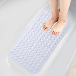 tapis bain antidérapant pvc ventouses trous drainage moderne gris blanc