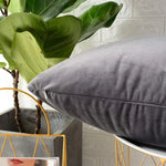 coussin velours gris moderne carré décoratif maison 30x50cm 40x40cm 45x45cm 50x50cm