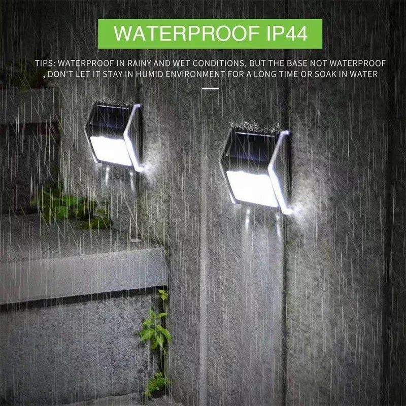 lumière solaire murale led moderne blanc noir panneau solaire ip65