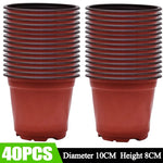 pots semis plastique rouge moderne perforés plantes pots fleurs jardinerie culture