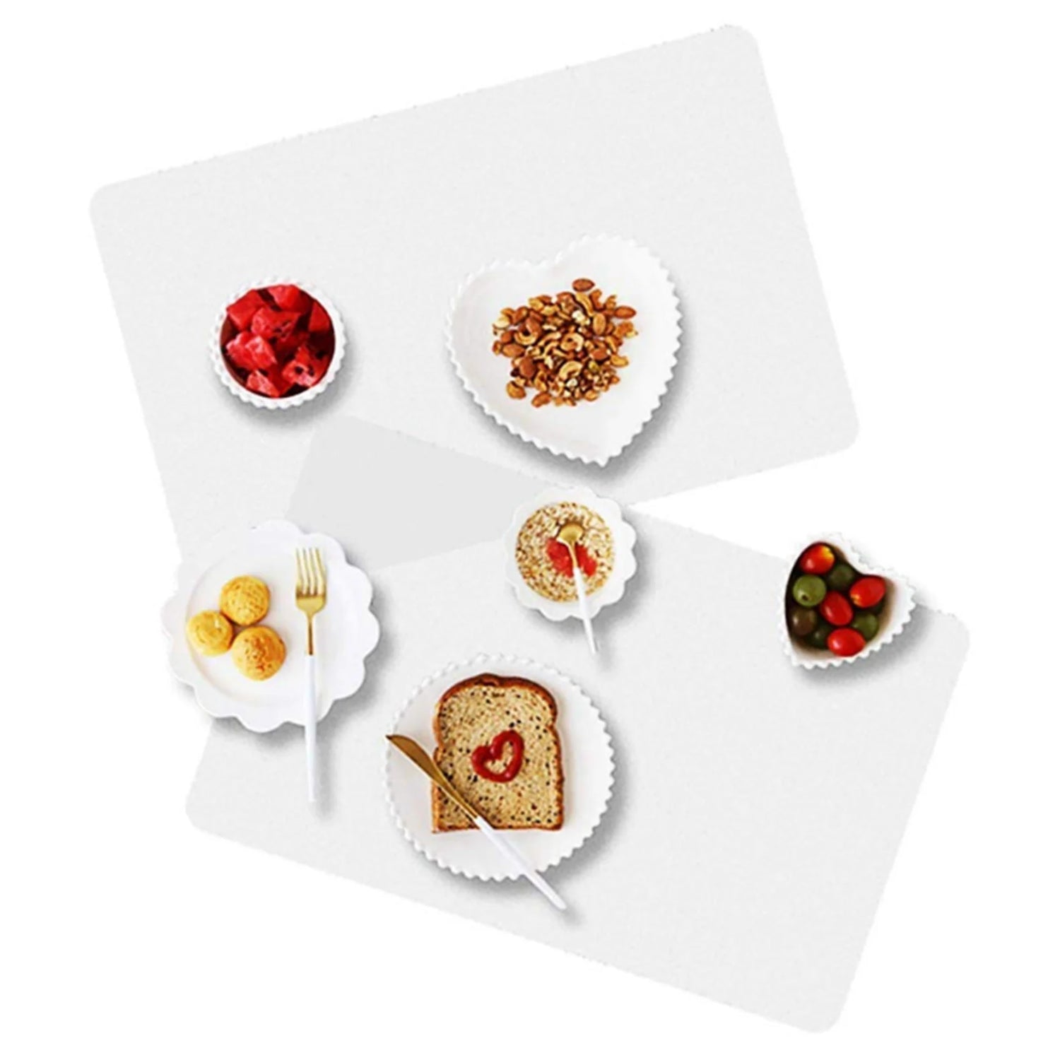 Set de table transparent avec assiette et verre