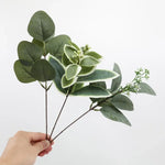feuilles eucalyptus artificielles bouquet vert blanc decoration mariage exterieur naturel photo prop deco branchées