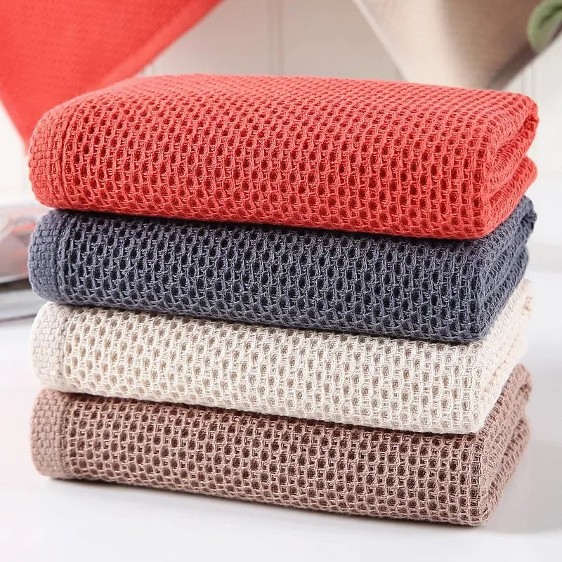 serviette main 34x34cm coton rouge beige gris rapide absorbant moderne crochets