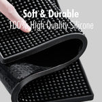 tapis bar noir perforé moderne antidérapant résistant chaleur durable maison bar