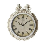 horloge murale résine vintage or ange décorations romantique volutes chambre salon
