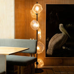lampe sol moderne verre translucide noir blanc beige intérieur chambre salonhôtel