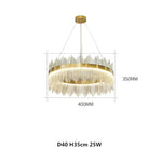 suspension lumineuse or moderne cristal pendants transparents 6000k 3000k télécommande dia100cm dia80cm l120cm