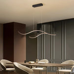 suspension lumineuse moderne or noir ampoules led ondulées 30w 60w remote dimming