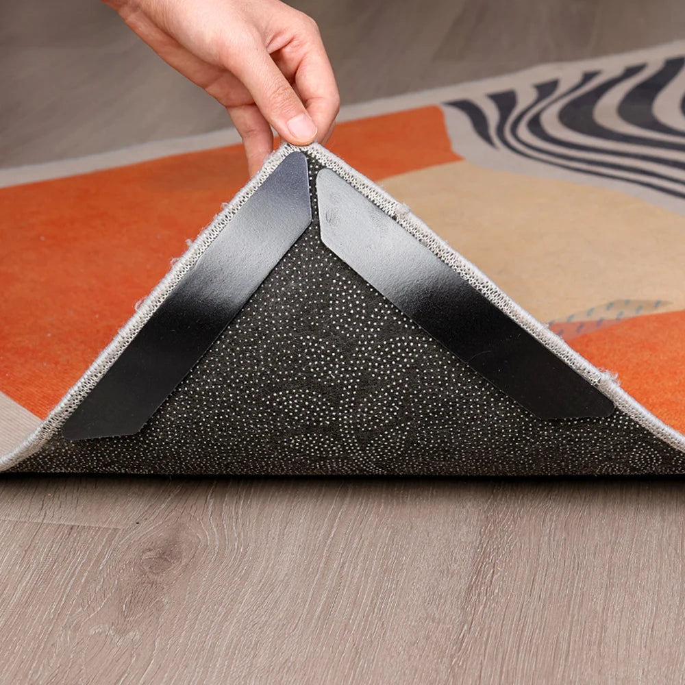 tapis antidérapants adhésifs élastiques noirs points blancs moderne pièces