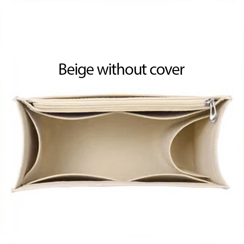 organisateur sac main feutre compartiments rangement insert pliable monogramme beige noir grande taille
