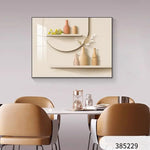 tableau mural moderne minimaliste beige blanc doré motifs géométriques simple texture bois respectueux environnement