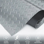 tapis sol pvc antidérapant texture diamantée gris moderne résistant corrosion salle sport parking voiture