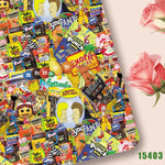 tissu polyester coton 140x50cm patchwork poupées rideaux diy one piece personnages animés multicolore motifs