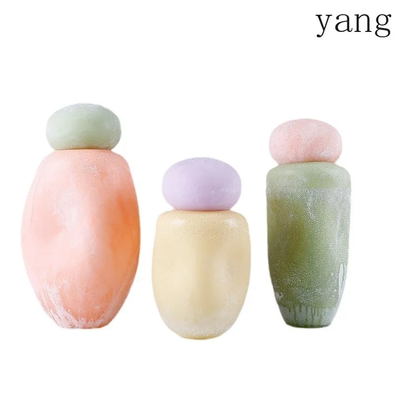 vase decoratif moderne couleur orange jaune rose vert violet texturé minimaliste