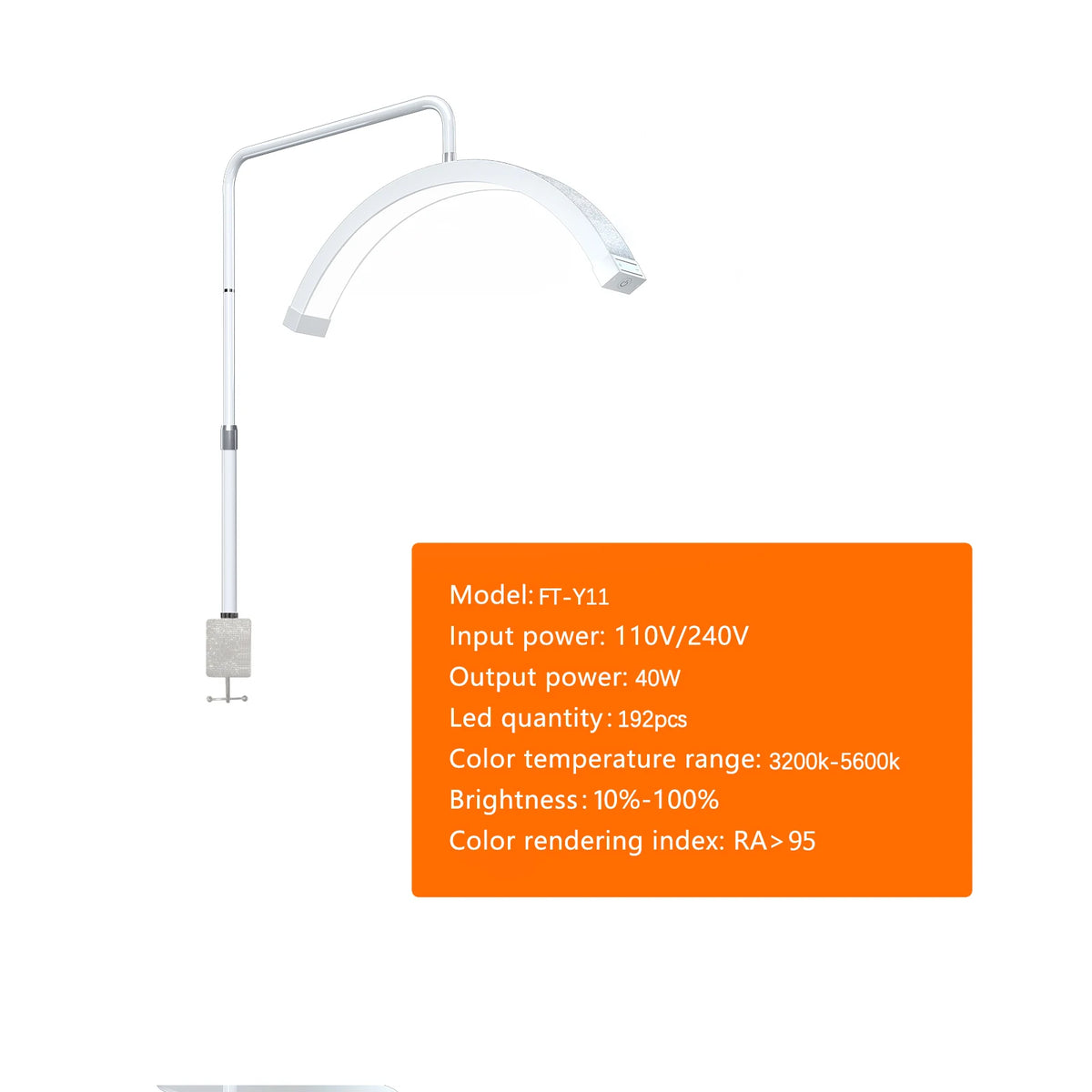 lampe led anneau blanc moderne clips support téléphone adaptateur eléctrique adjustable salon beauté