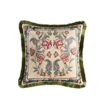 coussin vintage floral rose feuille bleue polyester coton 30x50 45x45 50x50 décoratif chaise canapé