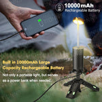 lampe poche portable rechargeable led camping 12h autonomie noir vert moderne