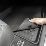 tapis sol voiture noir rayures horizontales clips anti dérapant fibre synthétique moderne tout terrain