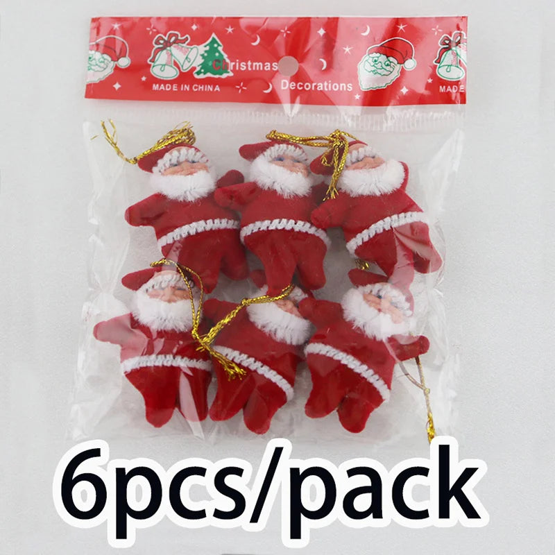 Ensemble de 6 Pères Noël miniatures pour décoration intérieure