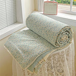 couette d'été imprimée floral vintage polyestère douce maison laver machine