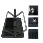 projecteur led extérieur noir moderne mur jardin cour grille câbles connexion