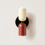 applique murale moderne métal vert olive rouge beige orange fixée mur led