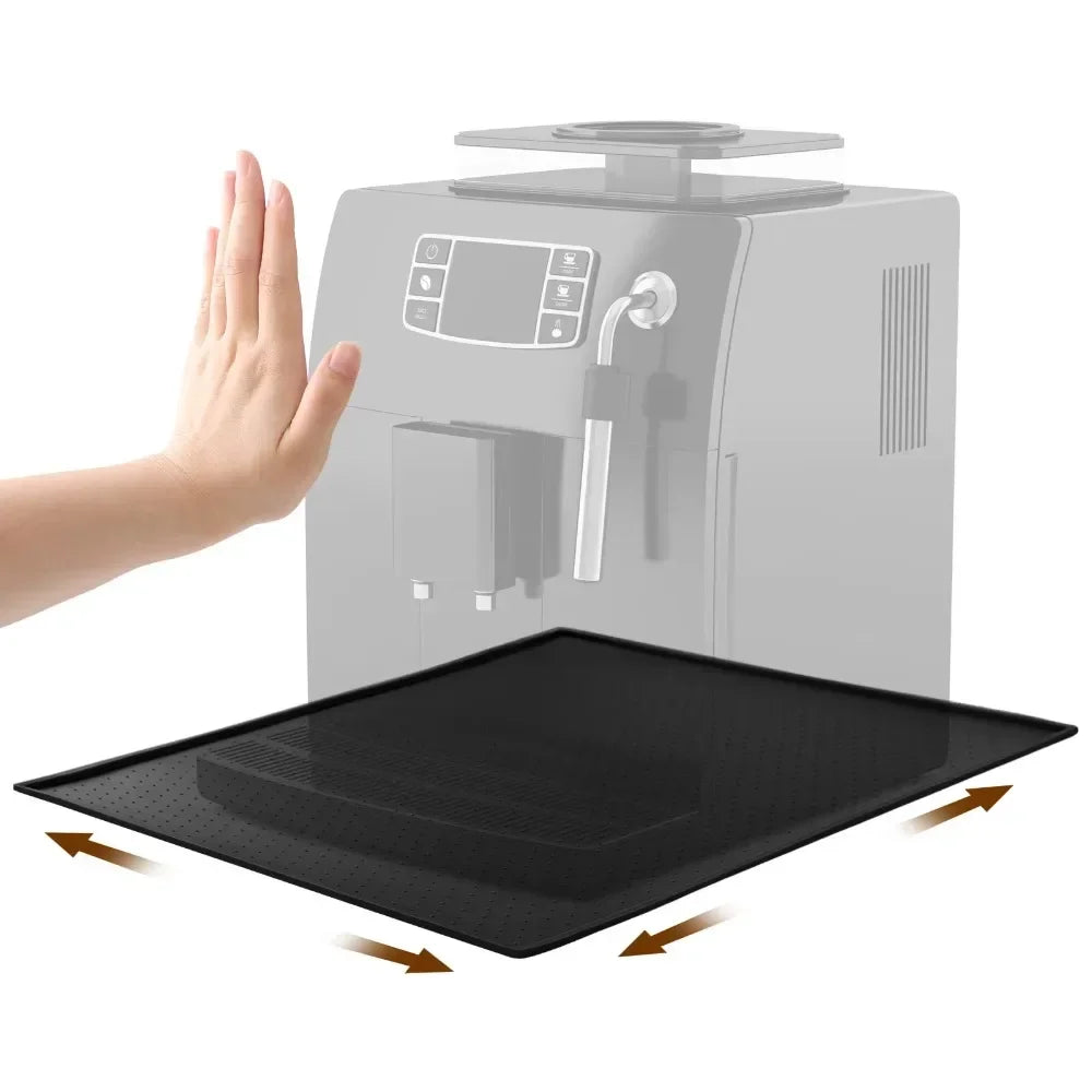 tapis silicone anti dérapant protection machine noir moderne respectueux environnement 48x30cm