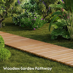 allée jardin bois clair rustique naturelle extérieure résistante intempéries facile installerrollable