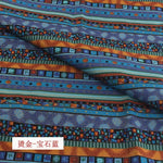 tissu coton lin motifs géométriques ethniques rouge bleu printemps automne hiver mariage fêtes traditionnel