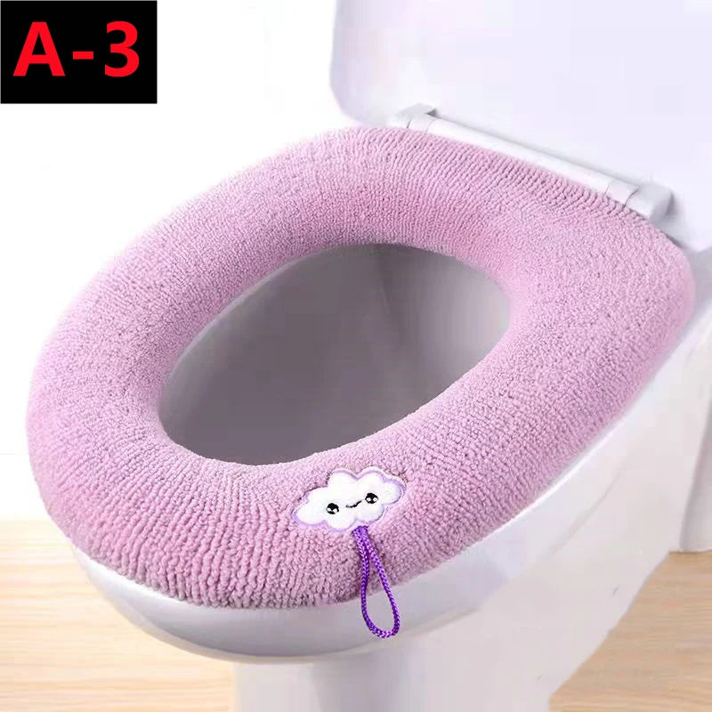 couvre siège toilette violet orange rose bleu microfibre douce adhésif motifs animaux écureuil castor
