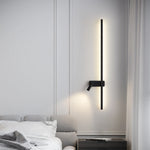 lampe murale moderne 92cm noir blanc vis fixation chambre salon entree