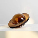 décoration transparente boule cristal marron clair moderne minimaliste lisse