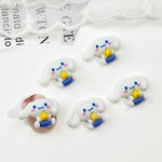figurines résine animaux clips cheveux noir violet rose blanc bleu jaune cartoon mignons coeurs