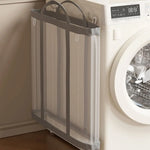panier linge pliable rose clair maille transparente poignées amovibles moderne réutilisable polyester grande capacité