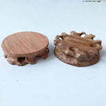 support bijoux bois artisanal marron clair foncé motifs sculptés rusticité