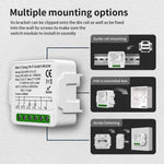 rideau module commutation wi fi blanc moderne clips vis connecteurs électriques 70*76mm 80*80mm 66*102mm