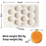 moules savon silicone fleurs motifs floraux modernes orange vert rose blanc