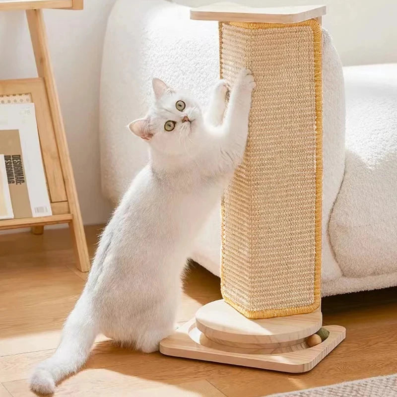 tapis griffoir chat sisal naturel moderne adhésif beige clair protection meuble 40x20cm durable sécurisé