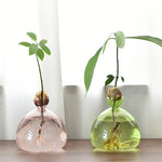 vase moderne transparent rose bleu vert jaune marbré petite grande