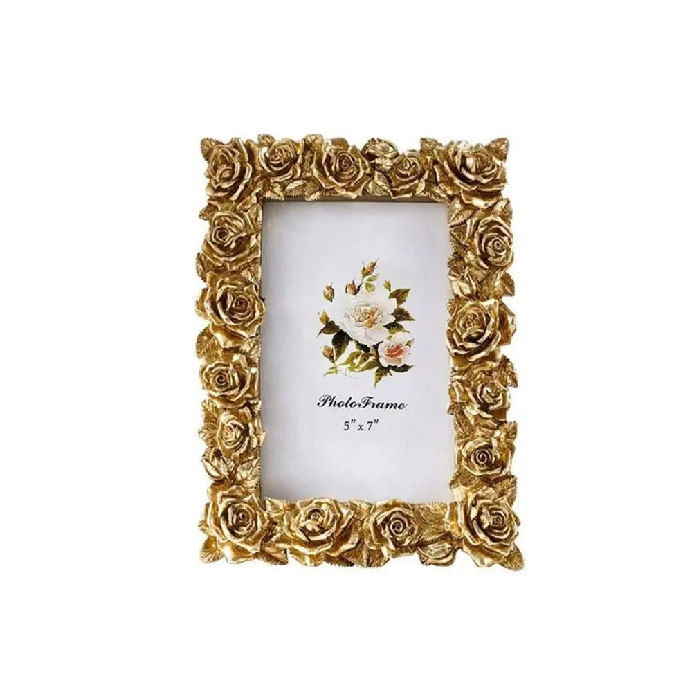 cadre photo or rose relief classique vintage décoration maison photo adult unisexe visibleintérieur deuxidentiques