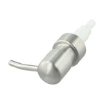 distributeur savon liquide moderne acier inoxydable argenté blanc bouchon remplissage