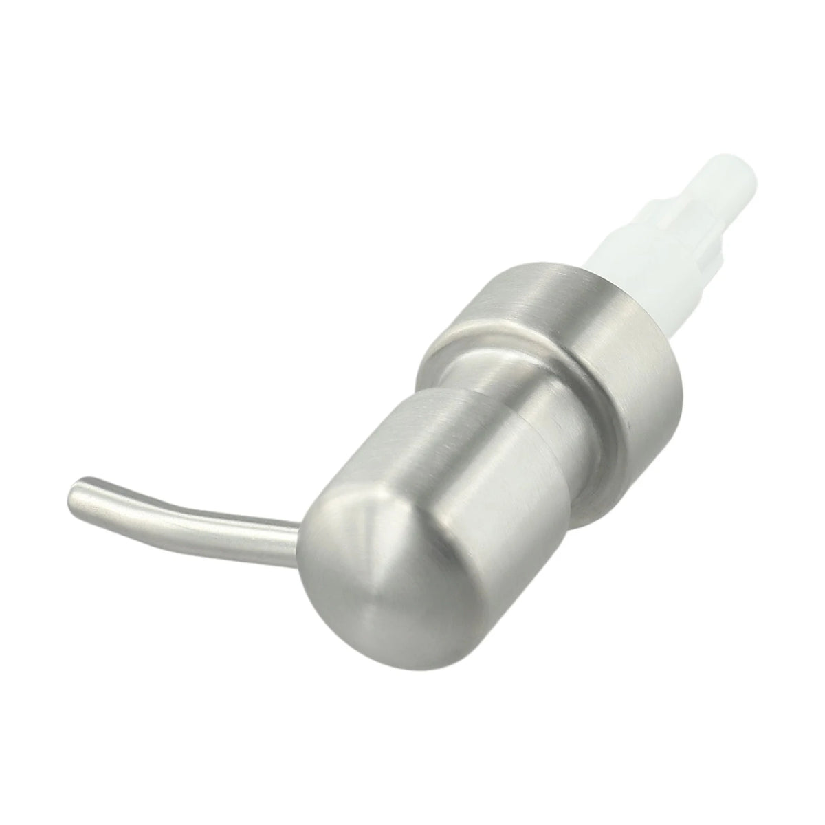 distributeur savon liquide moderne acier inoxydable argenté blanc bouchon remplissage